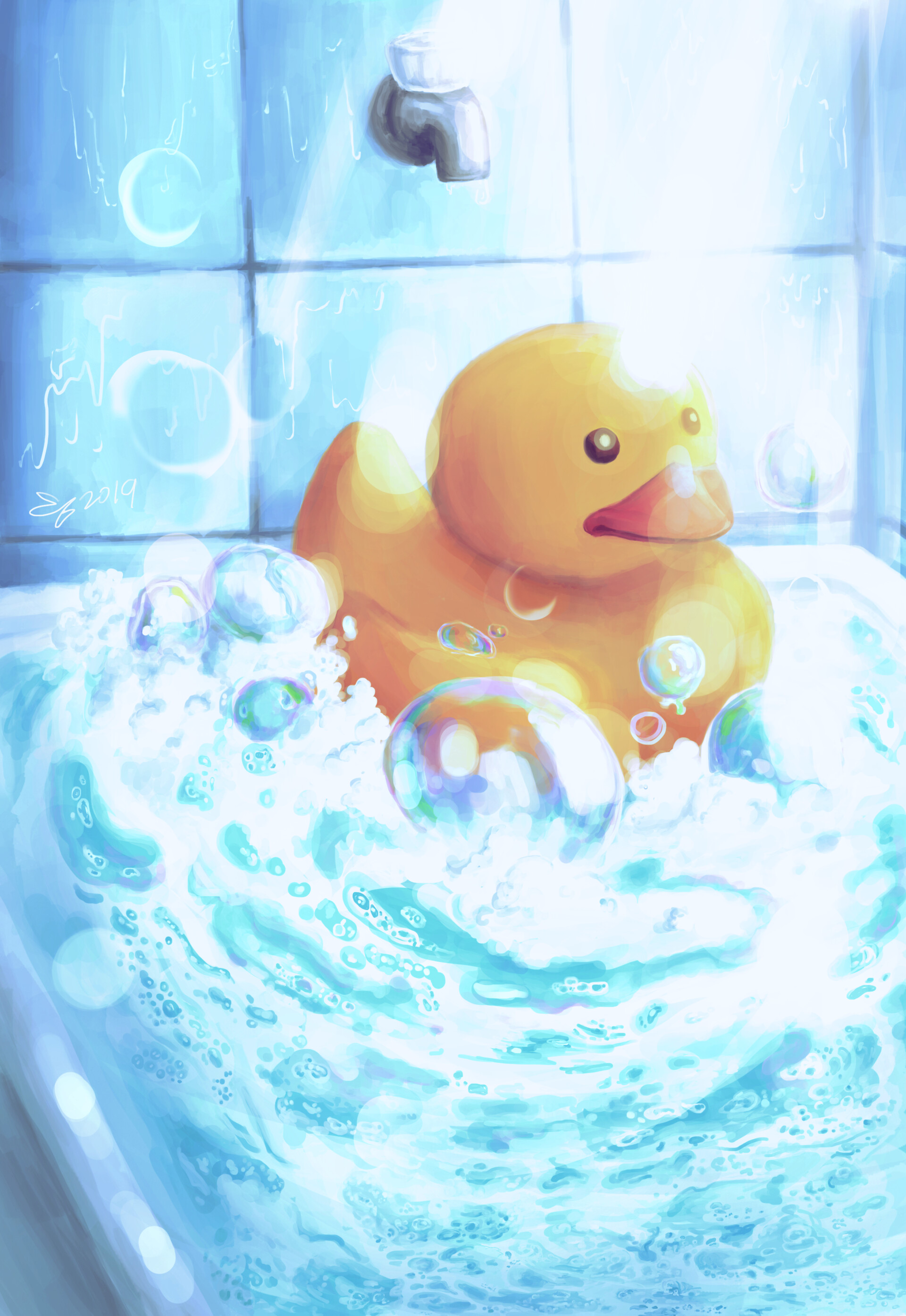 Rubber ducky in tub store