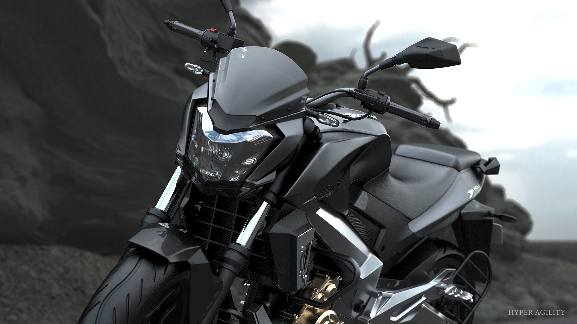Arsi Siddiquee Bajaj Dominar 400 3d product packshot