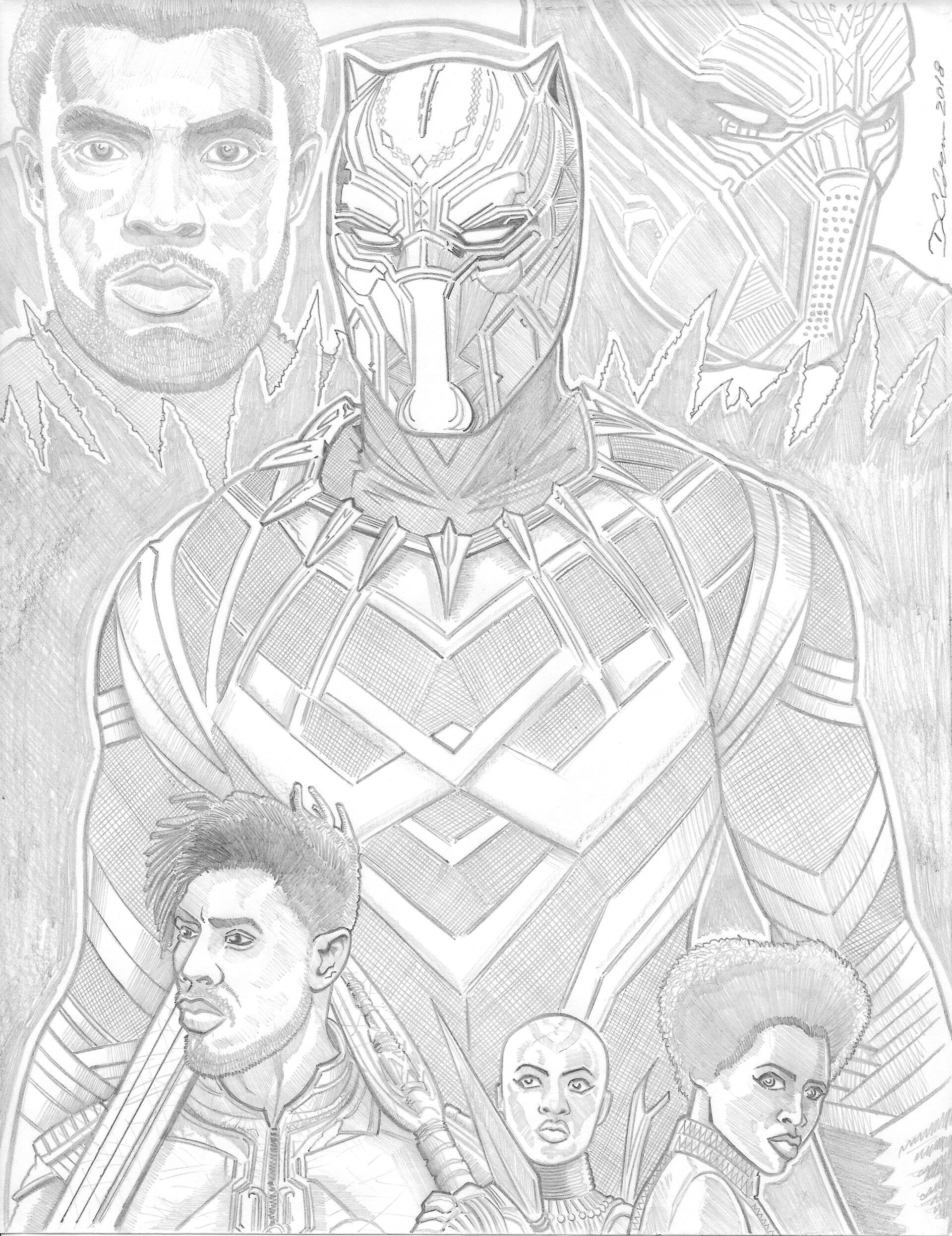 BLACK PANTHER - Charcoal sketch : r/drawing