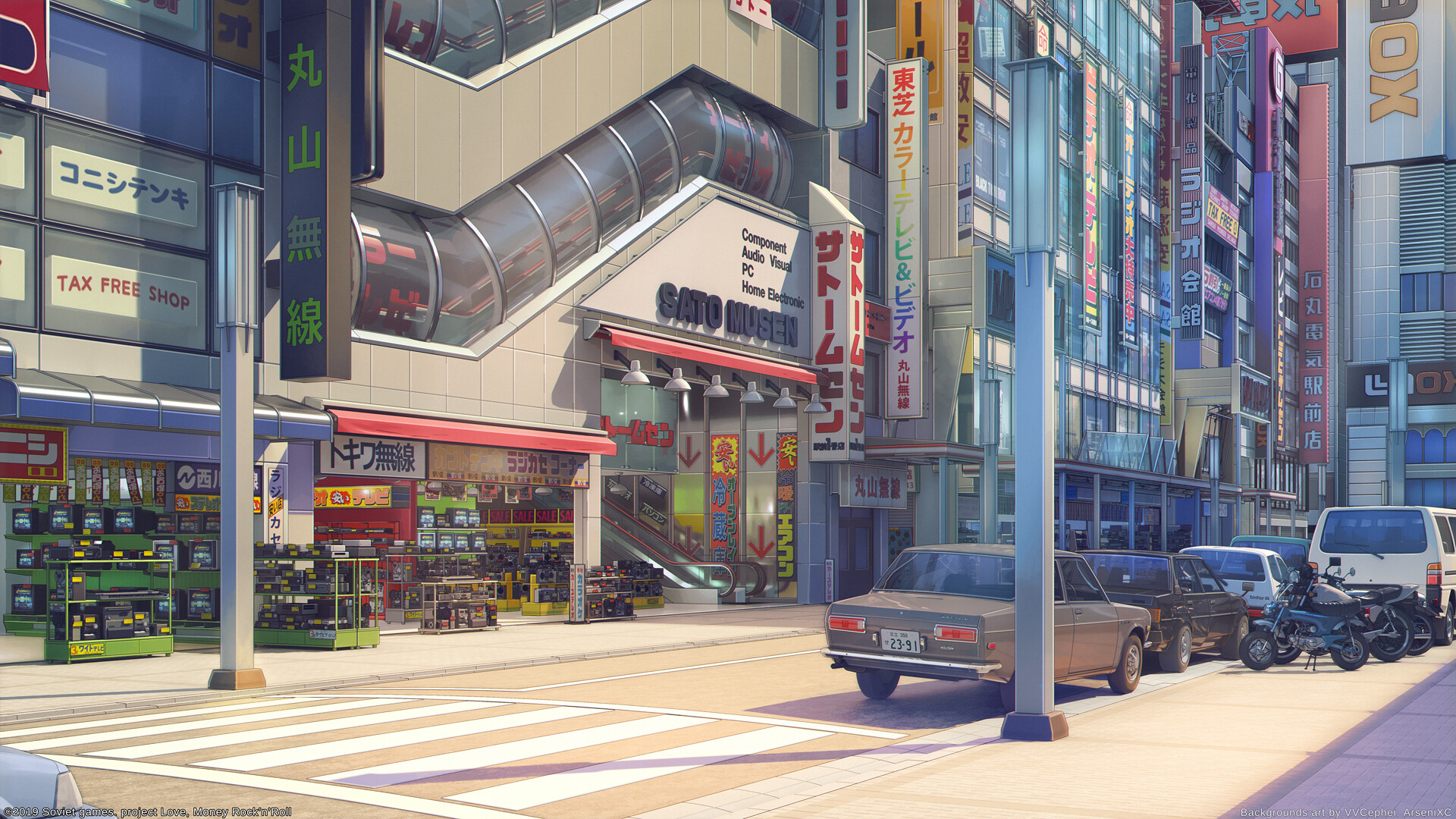 Artstation Akihabara South Exit In Game Variants Arseniy Chebynkin