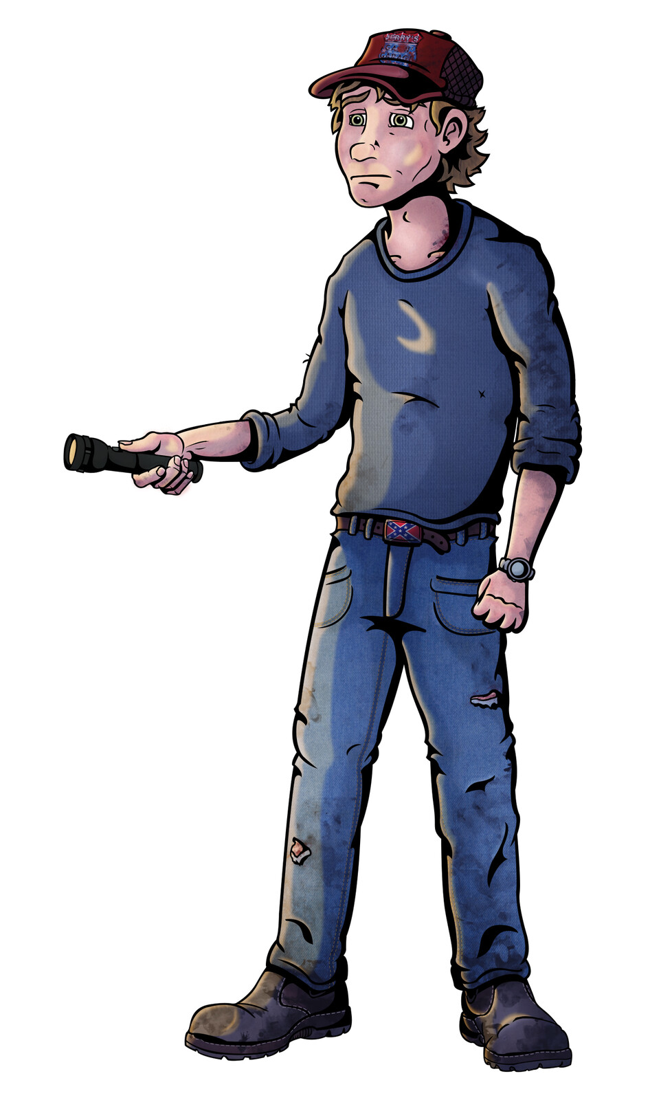Tracey Hudson. One of the two main characters. The deadbeat brother of Cassie. A High school dropout with a knack for cars, hence his work as a mechanic at Jerry's Gas'N'Garage, Likes to drink his paycheck away with his friends at the local waterhole. 