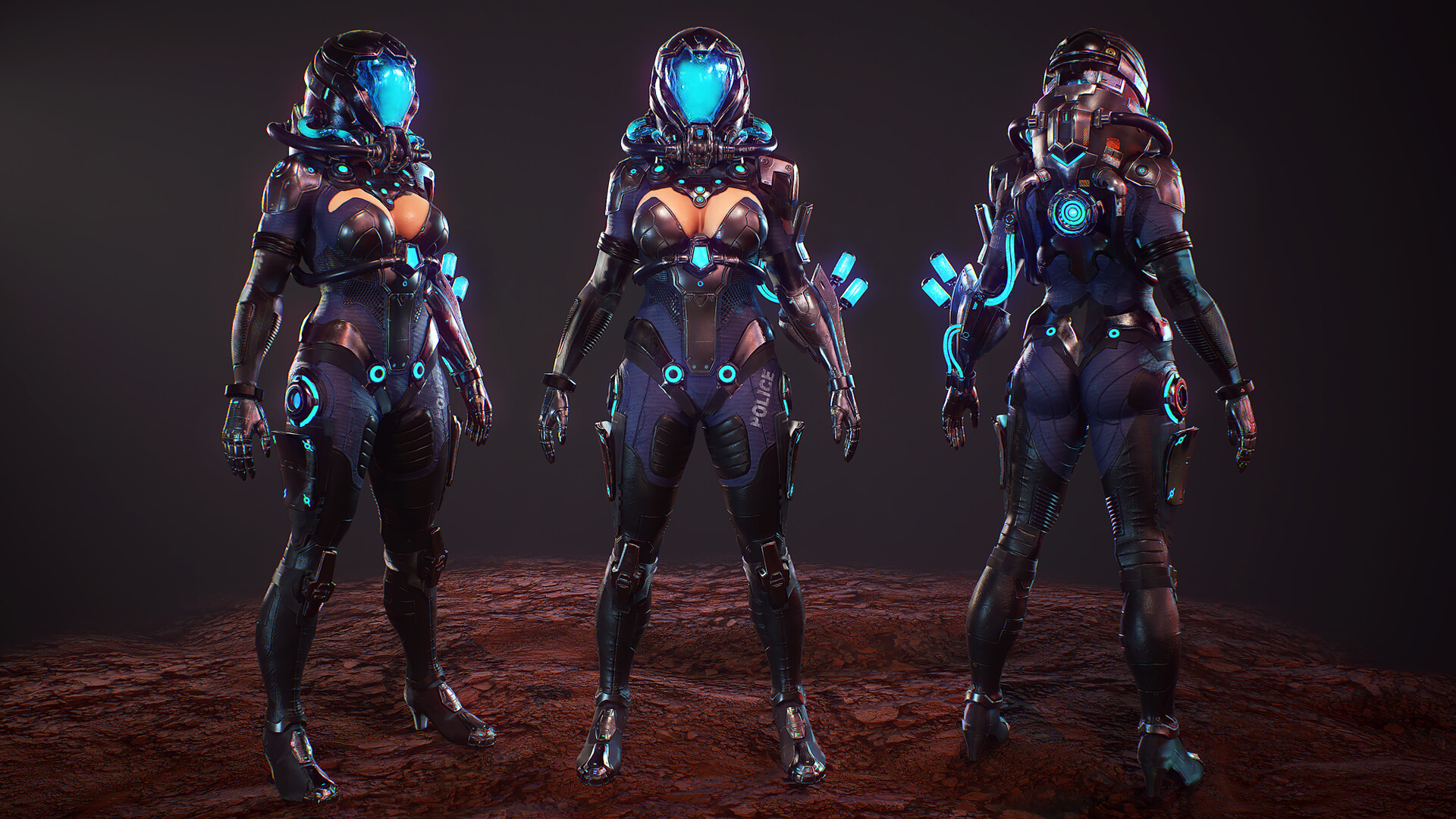 Artstation Scifi Police Officer Eumir Cruz