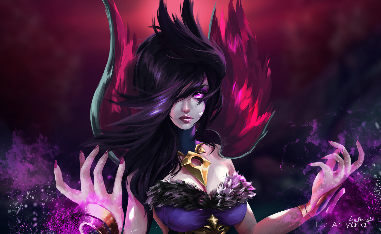 Fanart of the new reworked Morgana from League! 