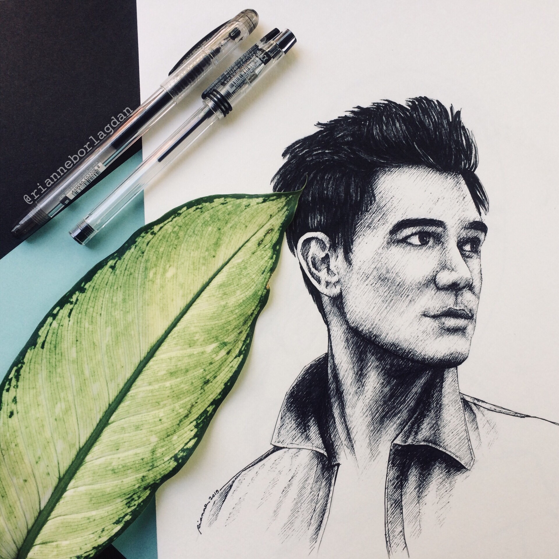 ArtStation - Kj Apa (Ink Portrait)