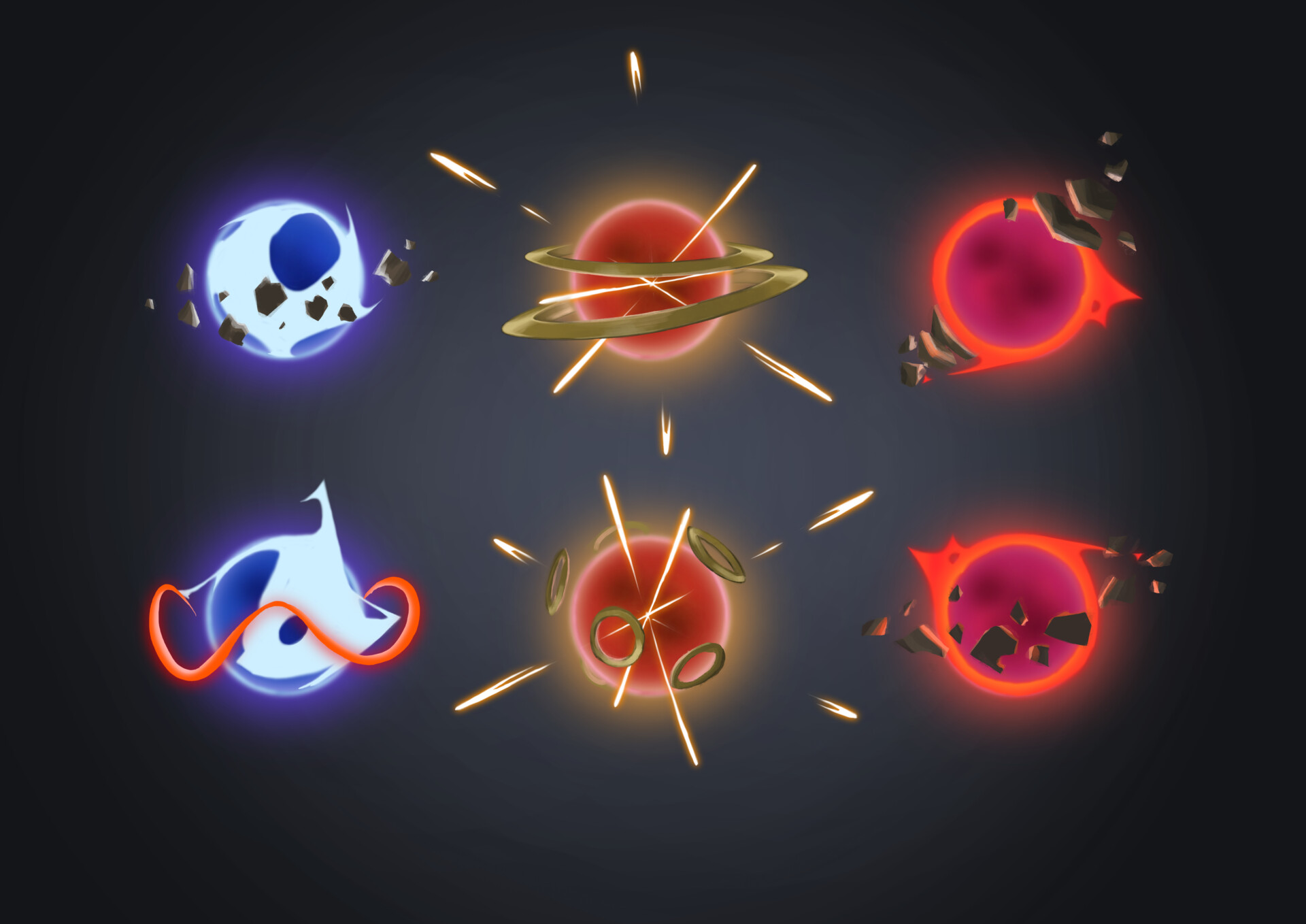 Artstation 2d Animation Orb Fx Marine Monnier