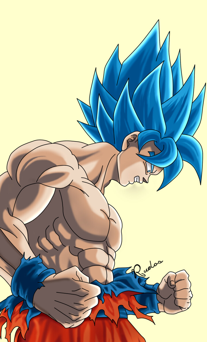 Rough Art - Goku SSJ Blue