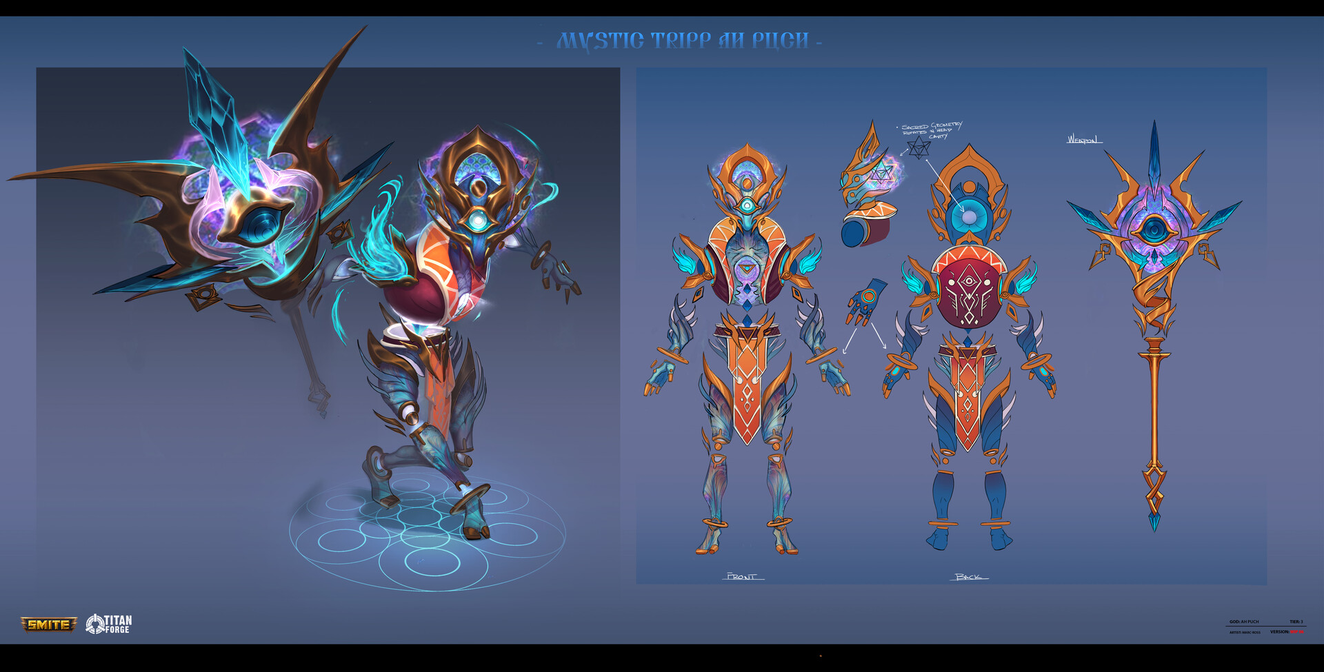 Artstation Infinite Seer Ah Puch Smite Marc Ross Michaud