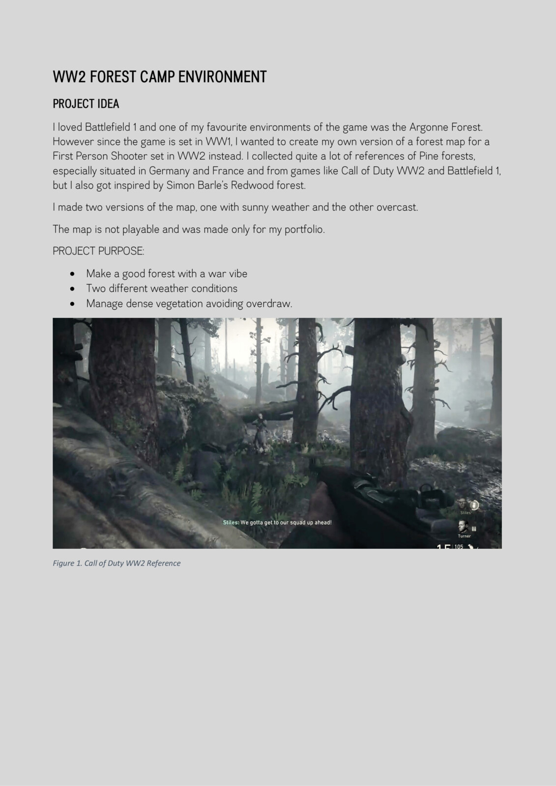 ENVIRONMENT DESIGN DOCUMENT PAGE 1