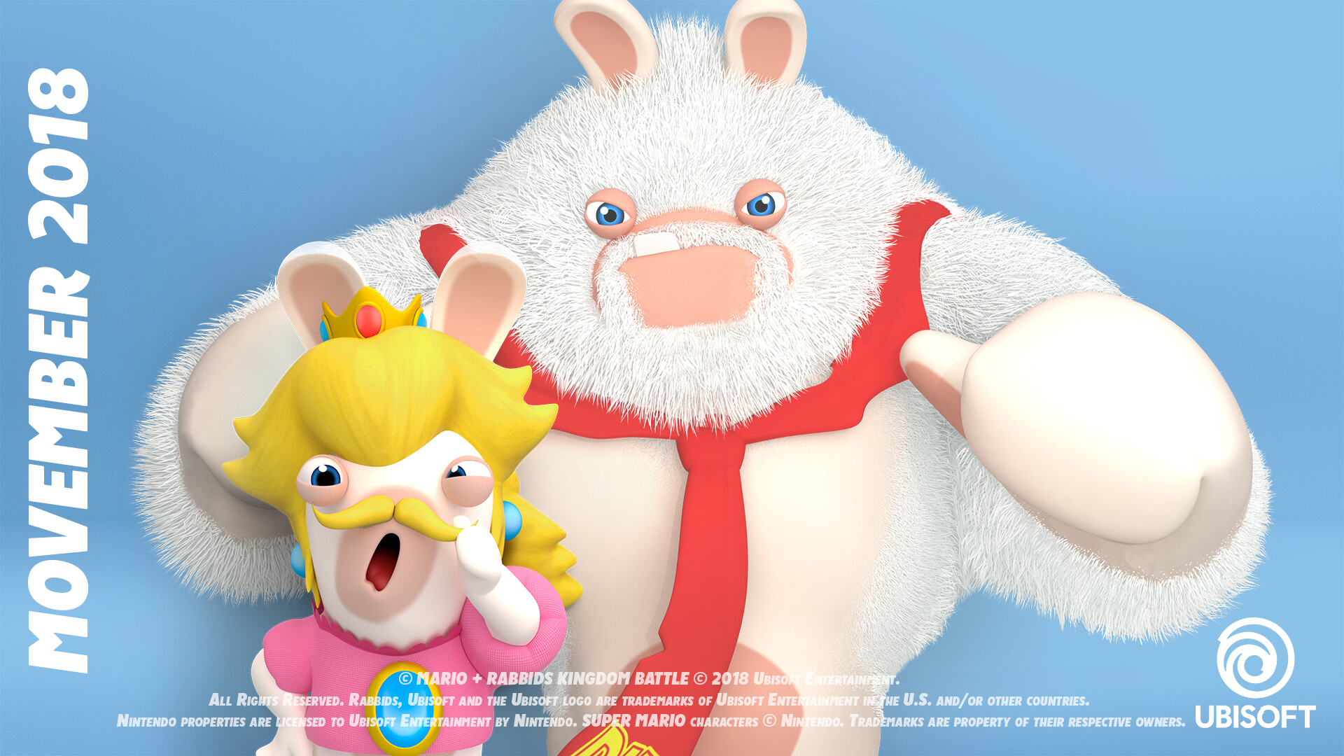 Rabbid peach plush clearance