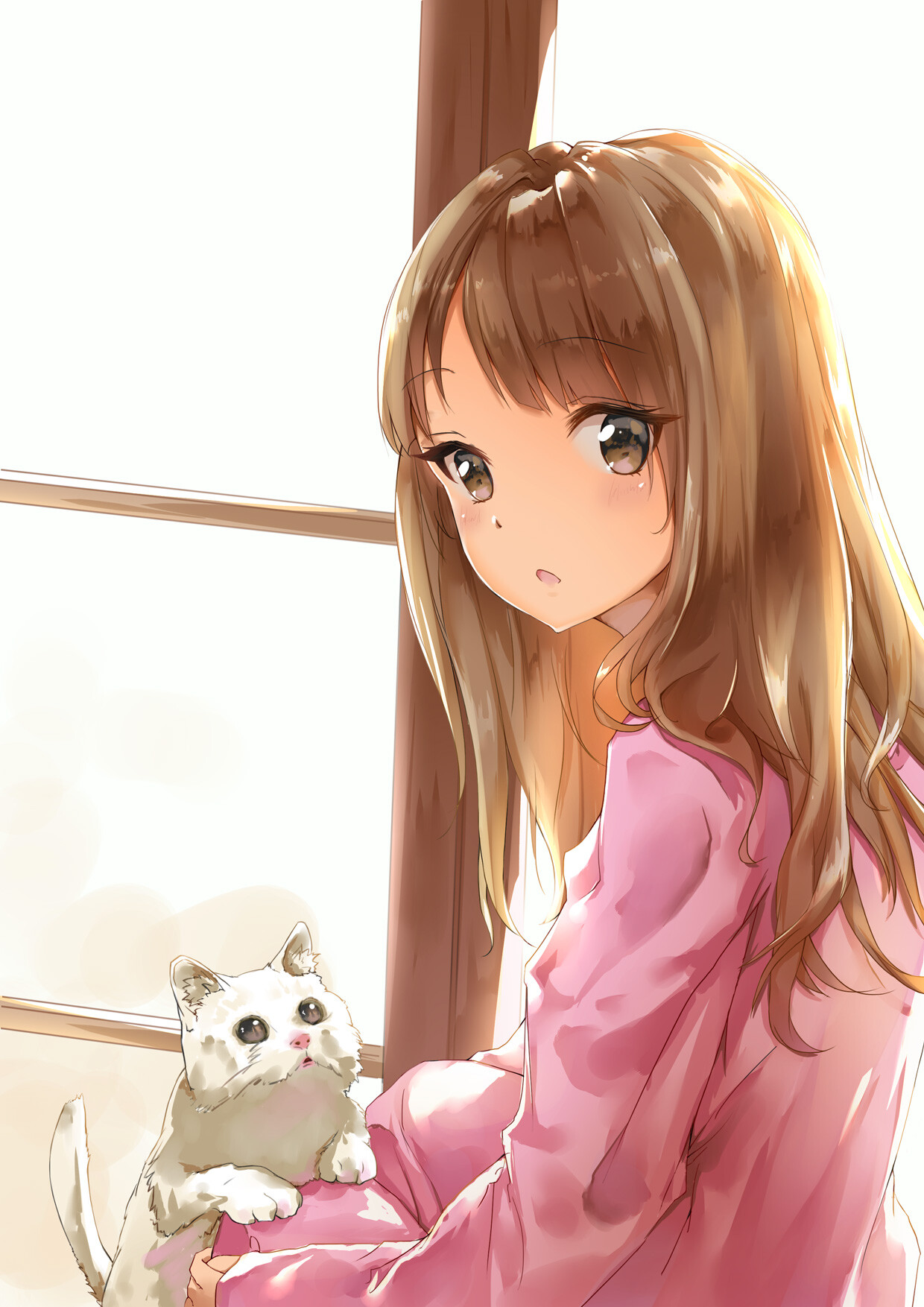 Artstation 少女与猫 S Hower