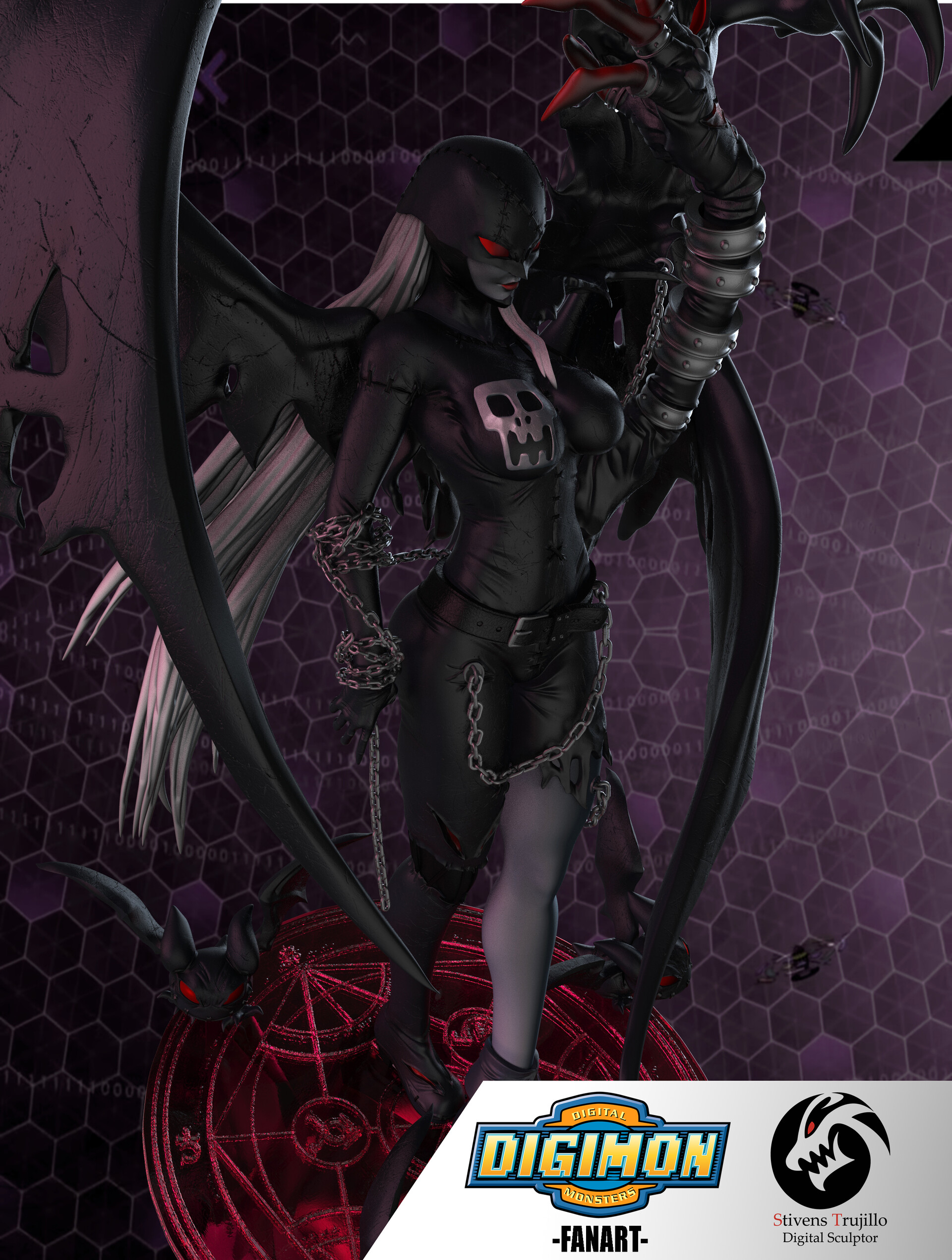 ladydevimon statue