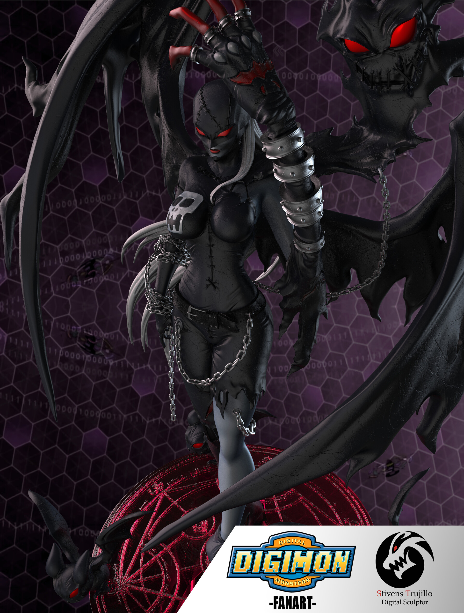 ladydevimon statue