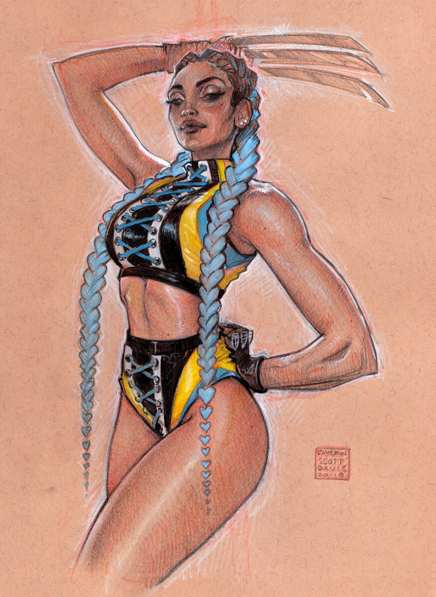 Original sketch. Traditional media 