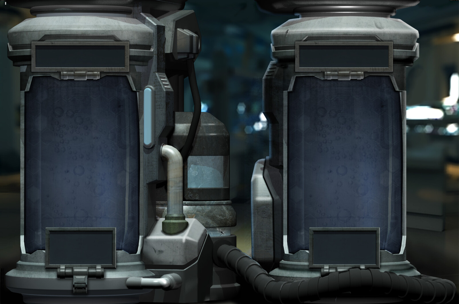 a closer look at the bio tube art in its 'off state'