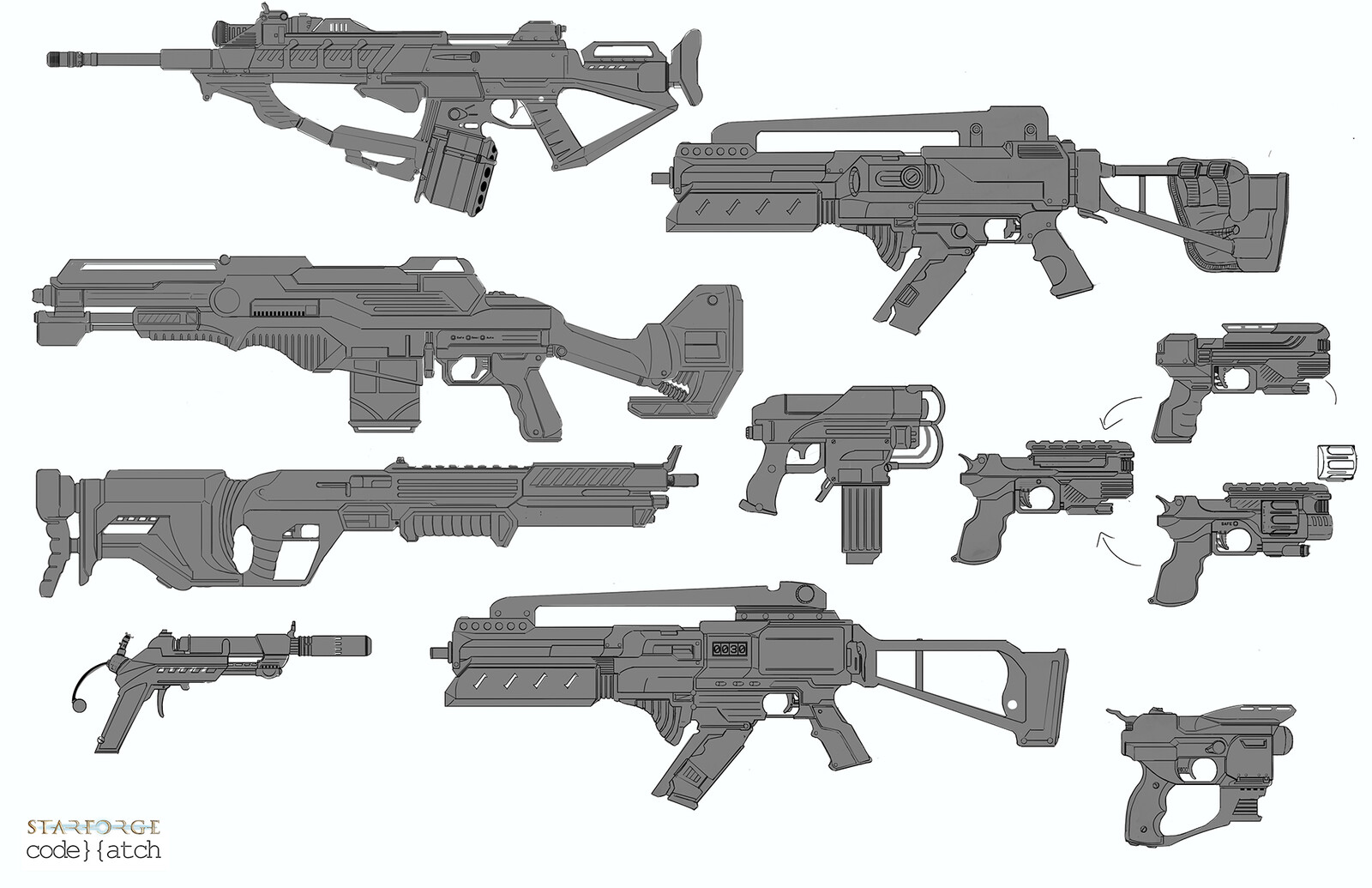 SF Gun Sketches