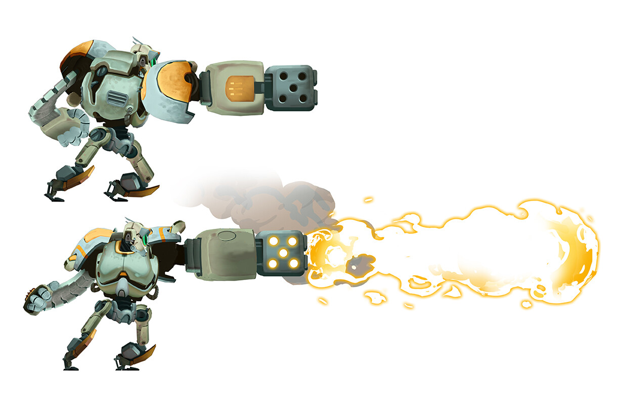 Hero Robot - Flame Attachment