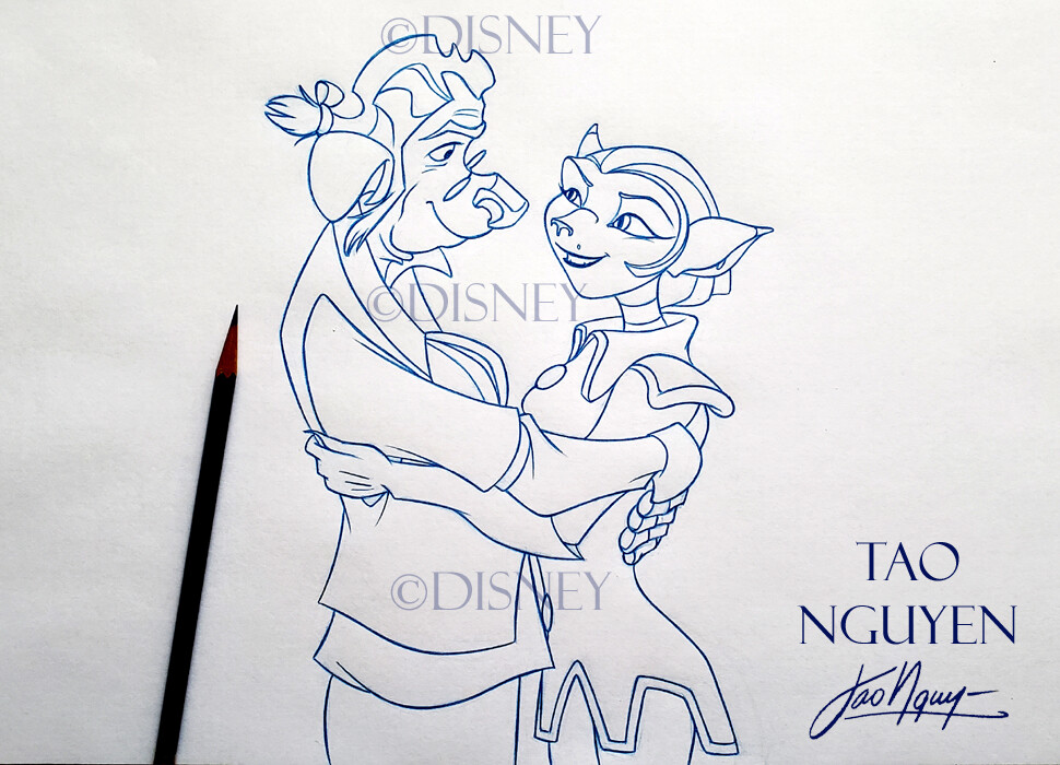 Artstation - Tao Nguyen's Treasure Planet Sketch Drawing