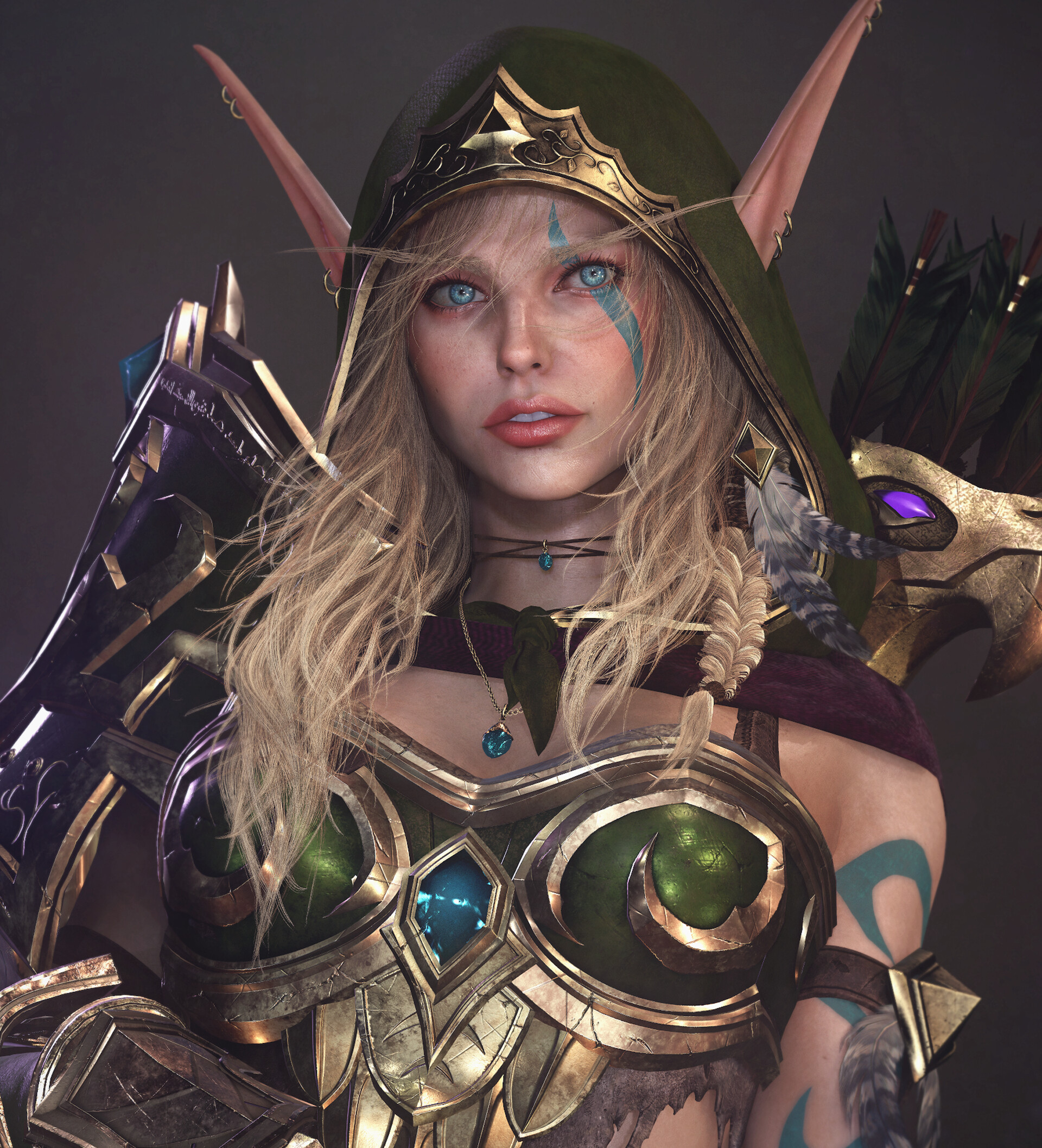 Artstation Wow Alleria Windrunner Real Time 3d Fanart Lee Gh