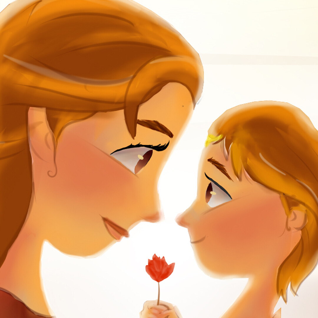 Artstation Mother S True Love Cartoonish Digital Painting