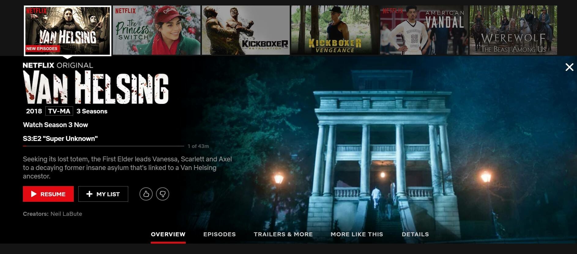 When is van helsing season 3 coming to netflix hot sale