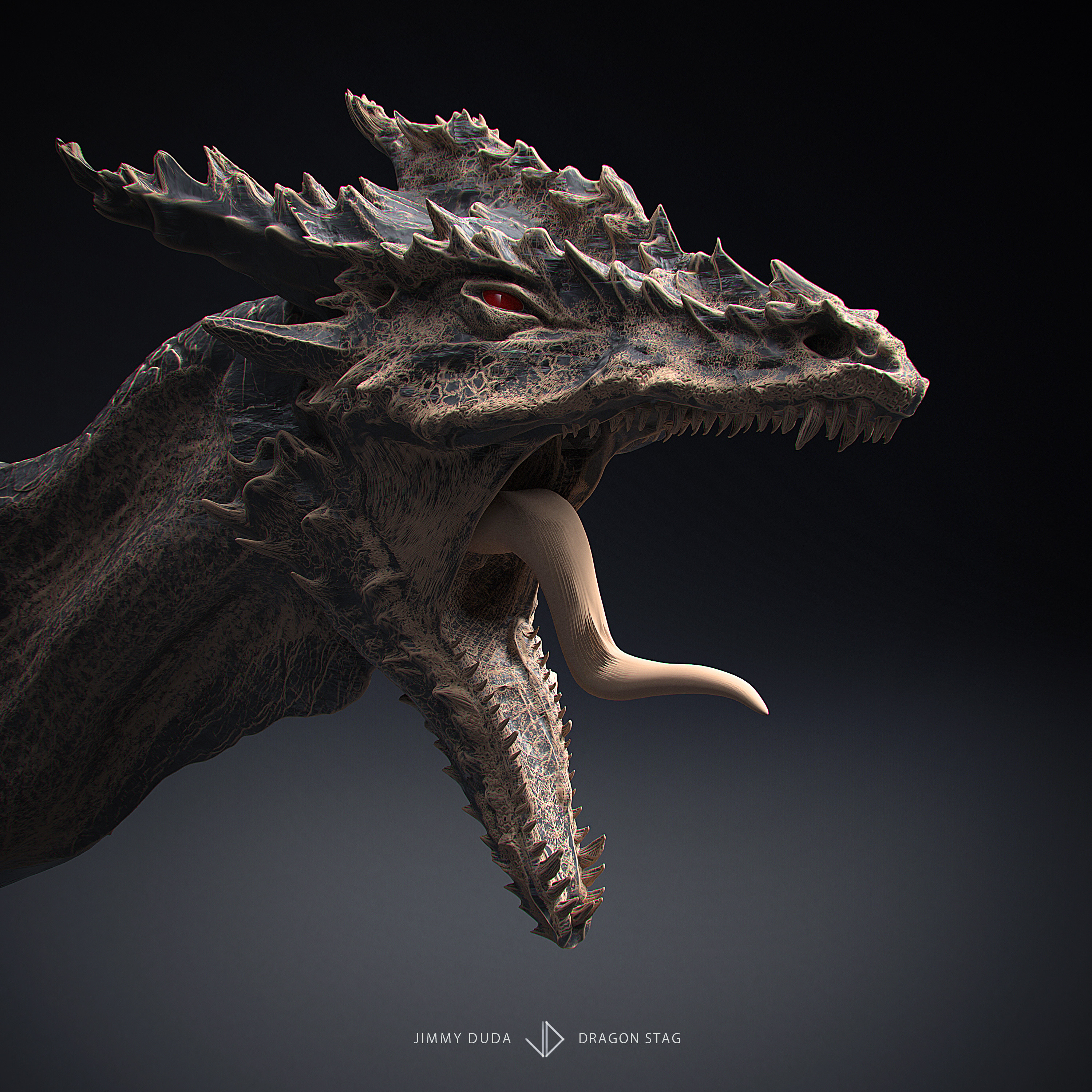 ArtStation - Dragon Stag, image size:3000x3000