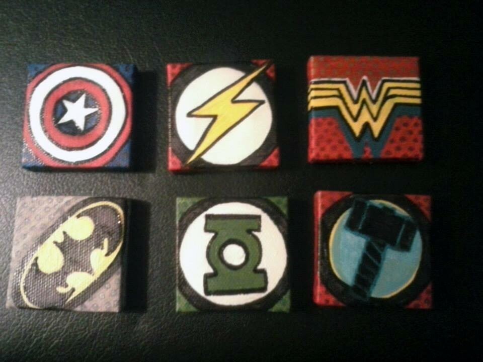 1x1 inch mini paintings