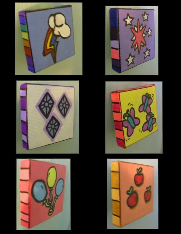 1x1 inch mini paintings