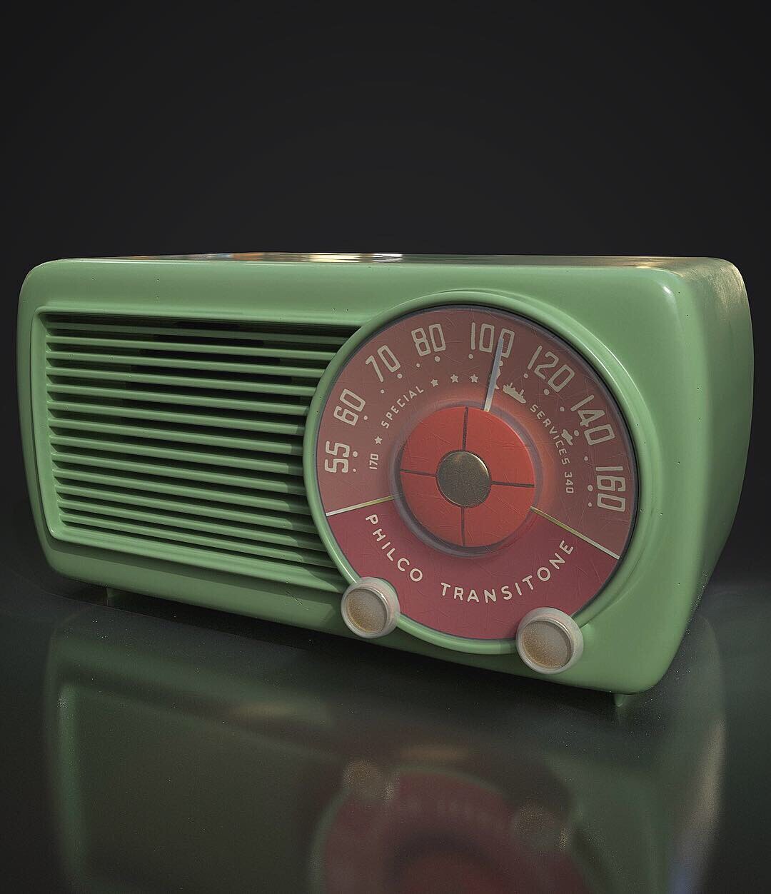 Mid Century Philco Transitone radio