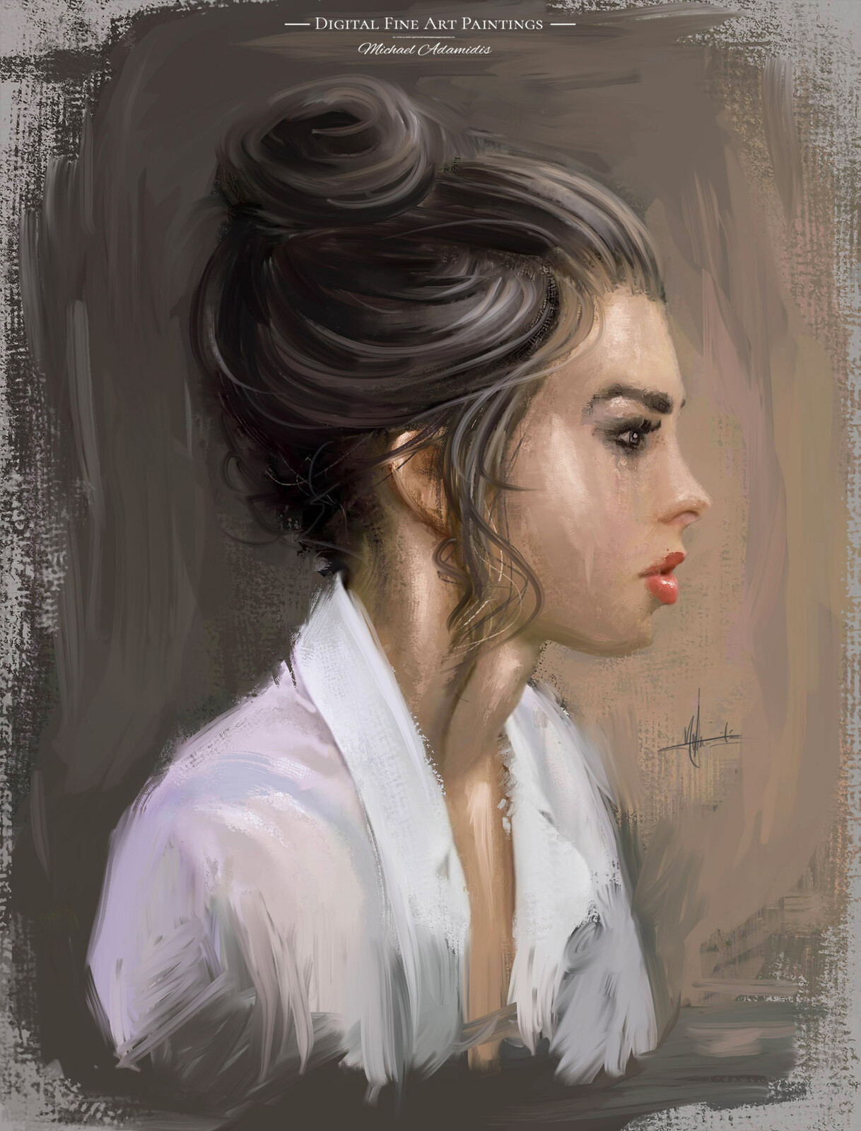 Artstation Surreal Digital Fine Art Portrait Painting Of A Woman