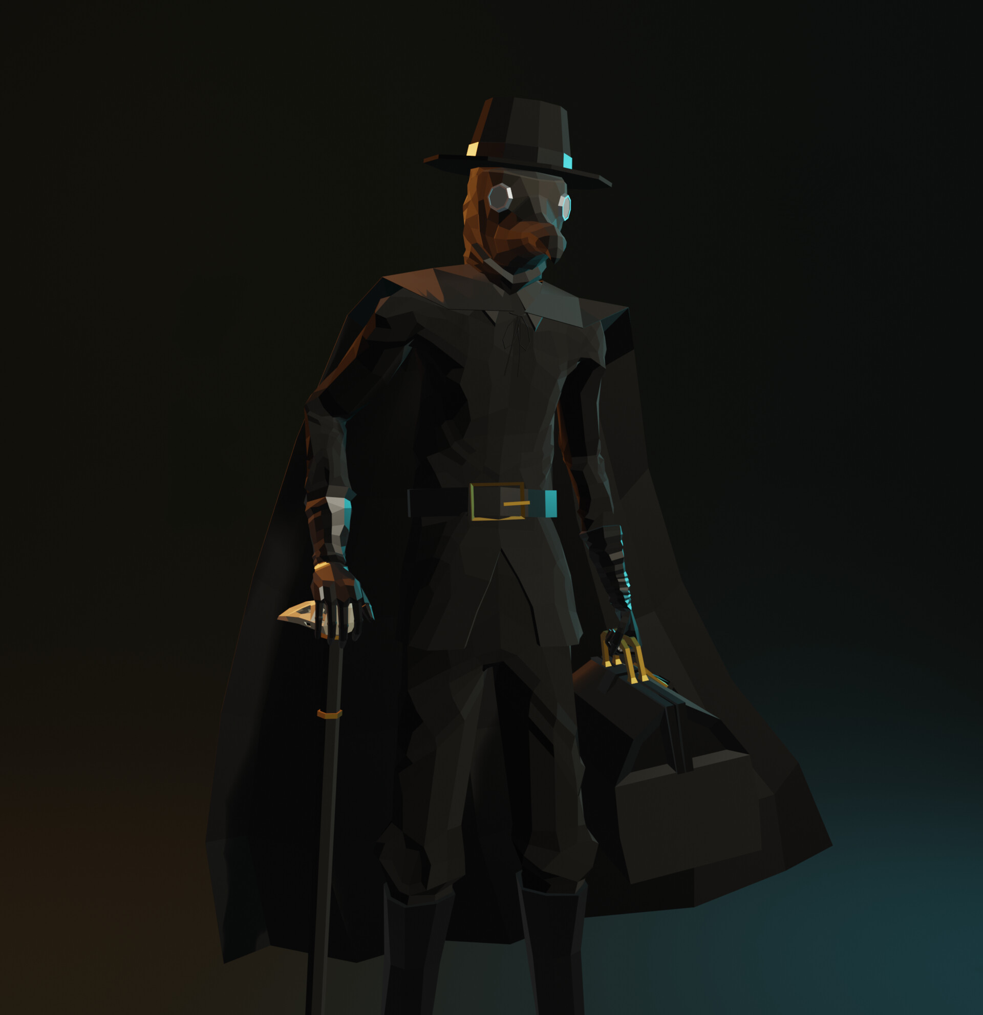 ArtStation - LowPoly Plague Doctor