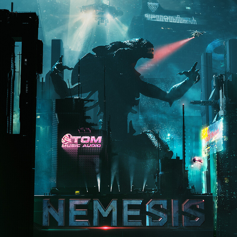 🔴 Cyberpunk Album cover ''NEMESIS'' + animation made by ParadoxUnlocks
