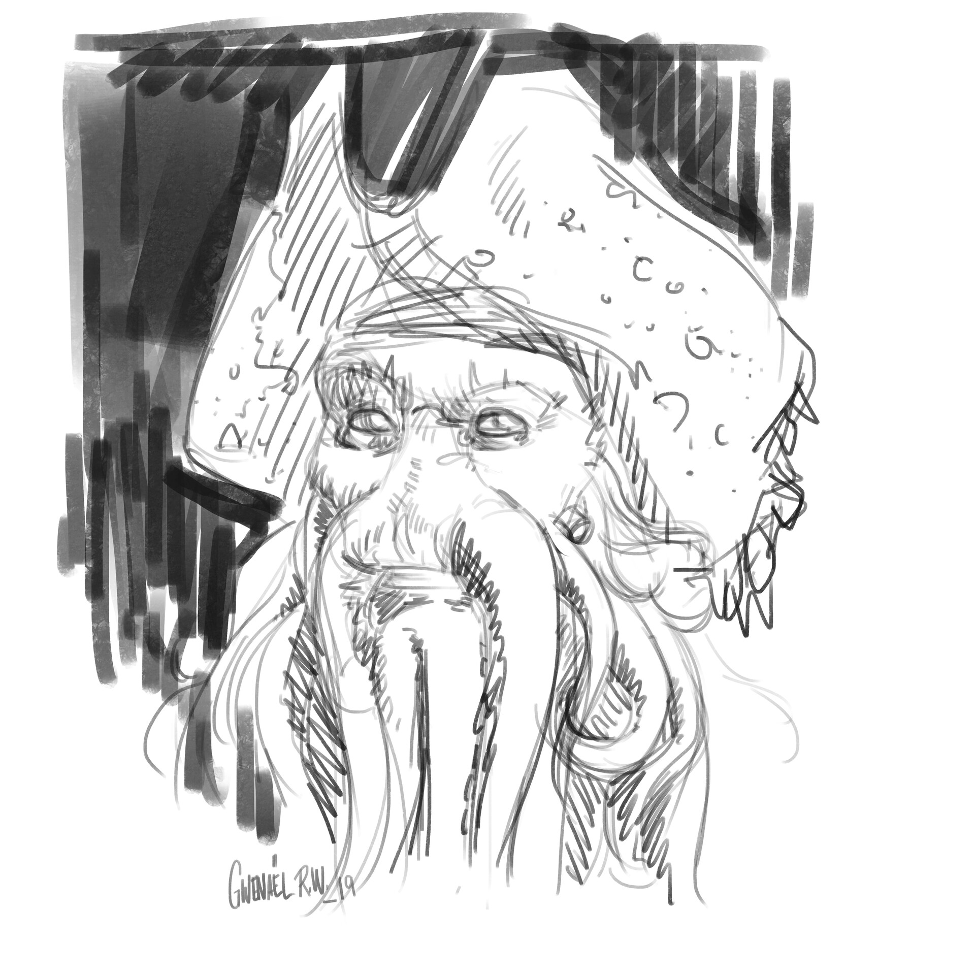 How to Draw Davy Jones Iconic Faces No 12 Happy Drawing with Frank  Rodgers  YouTube