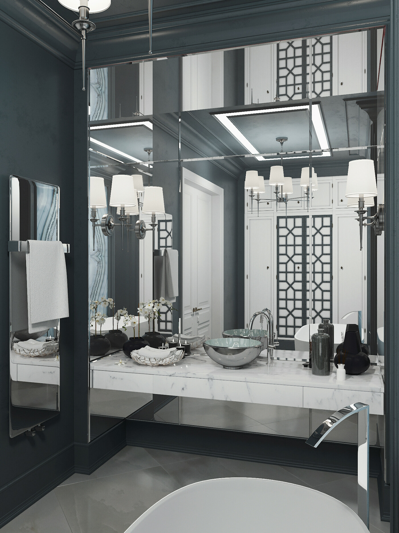 Artstation White Marble Bathroom Interior Design Stonerix Llc
