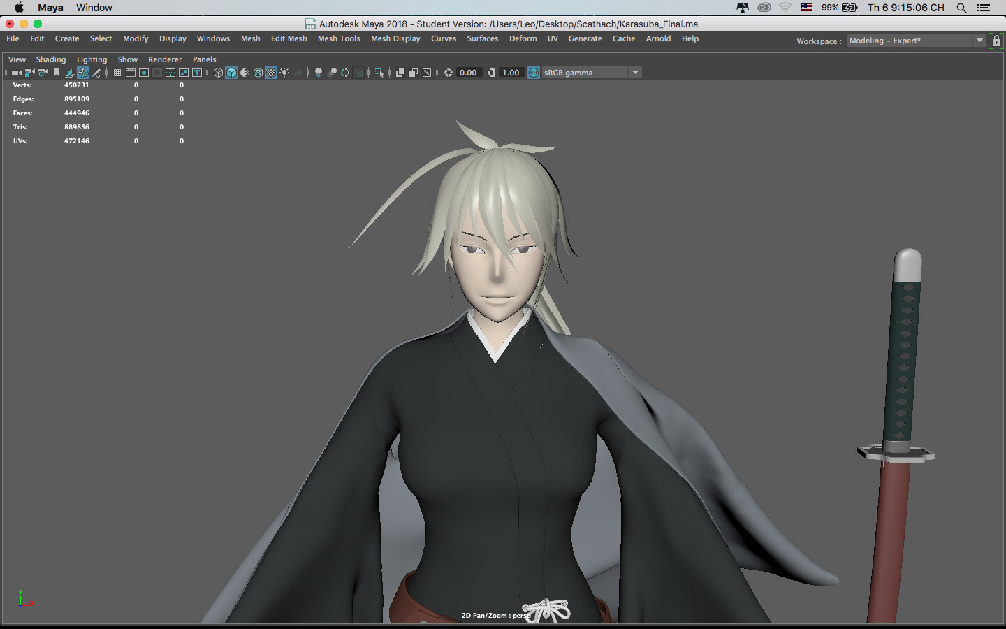 ArtStation - WIP: Karasuba (Sekirei No.4) - no texture
