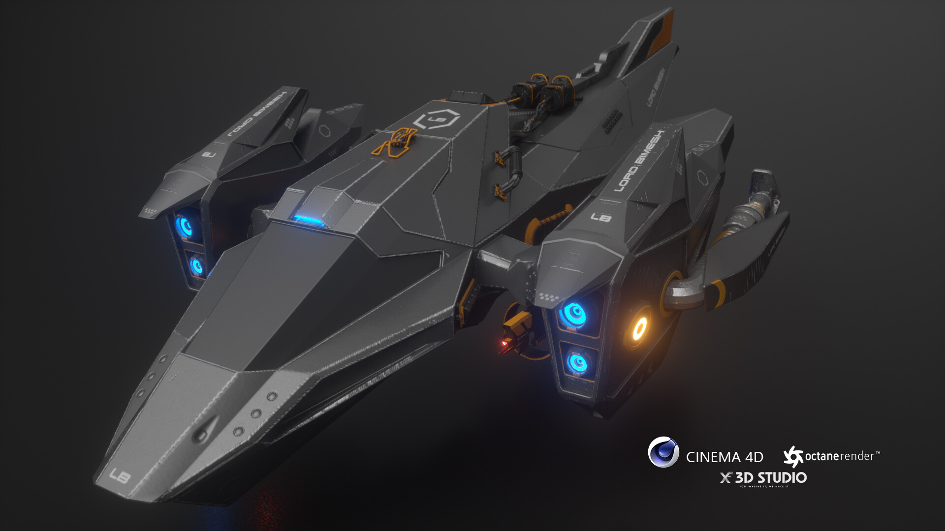 Artstation Concept Art Sci Fi Spaceship X3d Studio