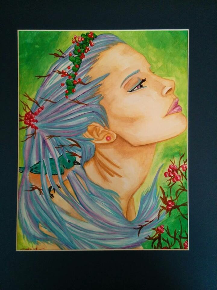 Bird Queen - Final (Watercolors)