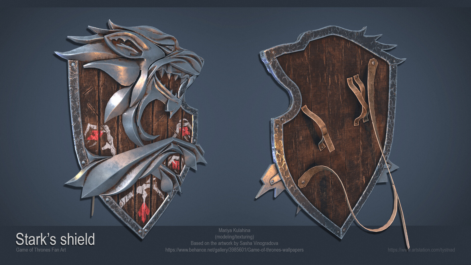 Artstation Stark S Shield Game Of Thrones Fan Art