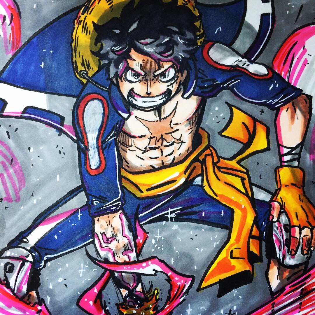 ArtStation - If luffy from “one piece” were in “my hero academia”