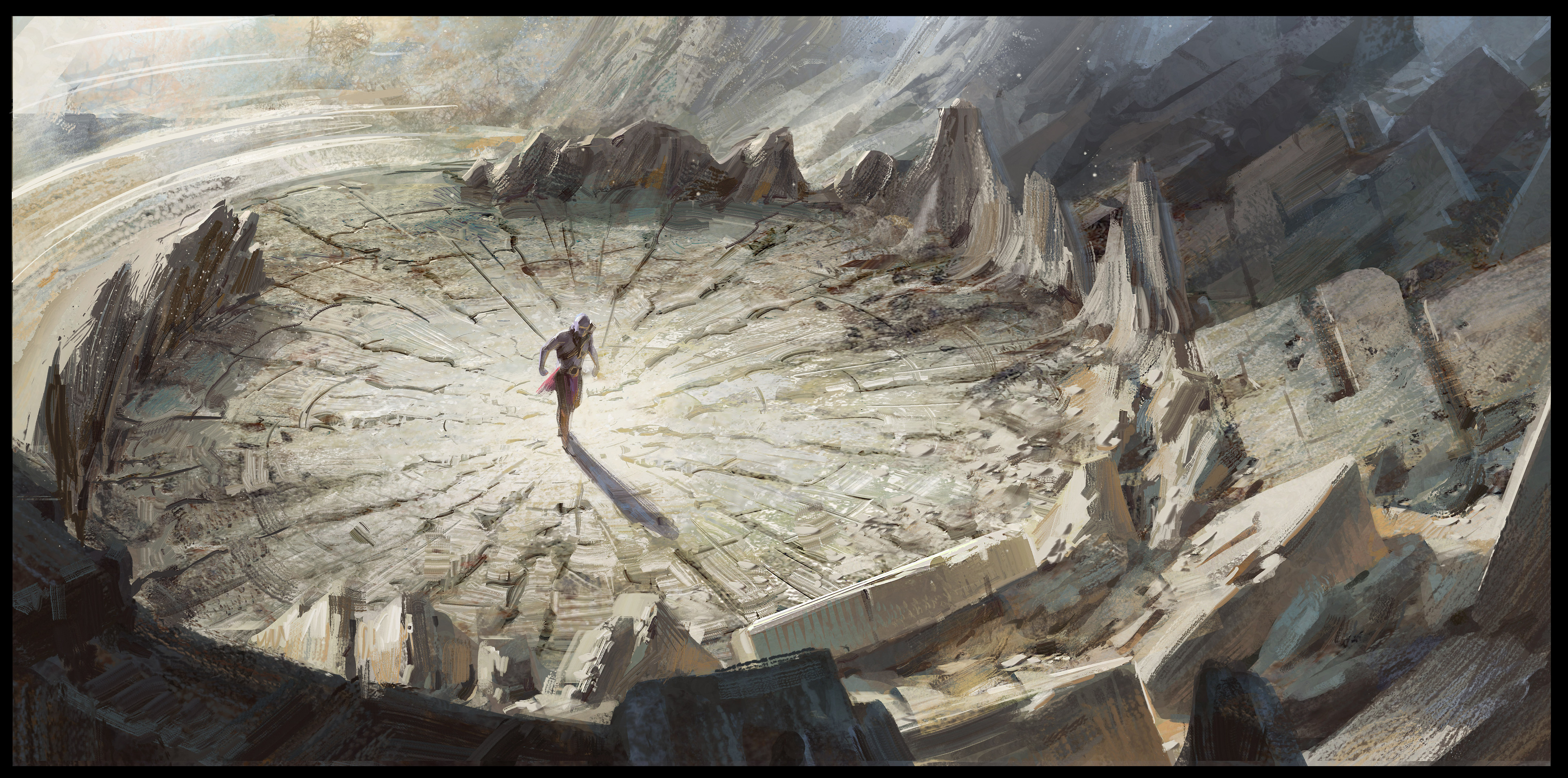 Concept art for the opening shot
