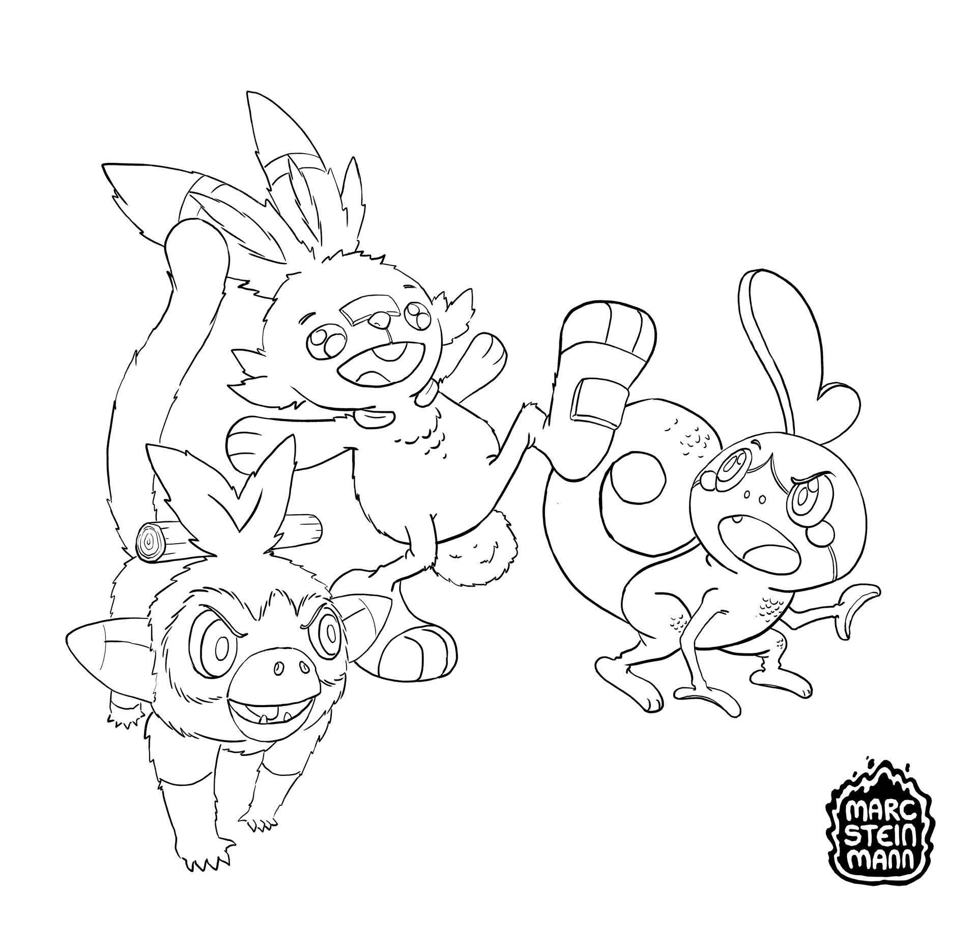 ArtStation - Pokemon Gen 8 Starters