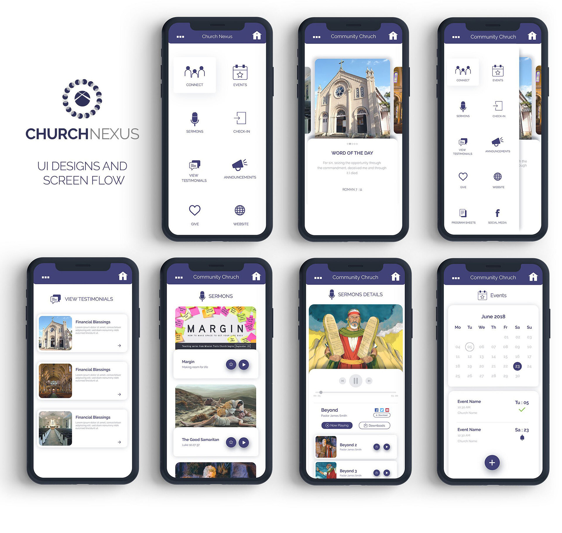 ArtStation Church Nexus App Ui 2018 ArtStation Church Nexus App Ui 2018
