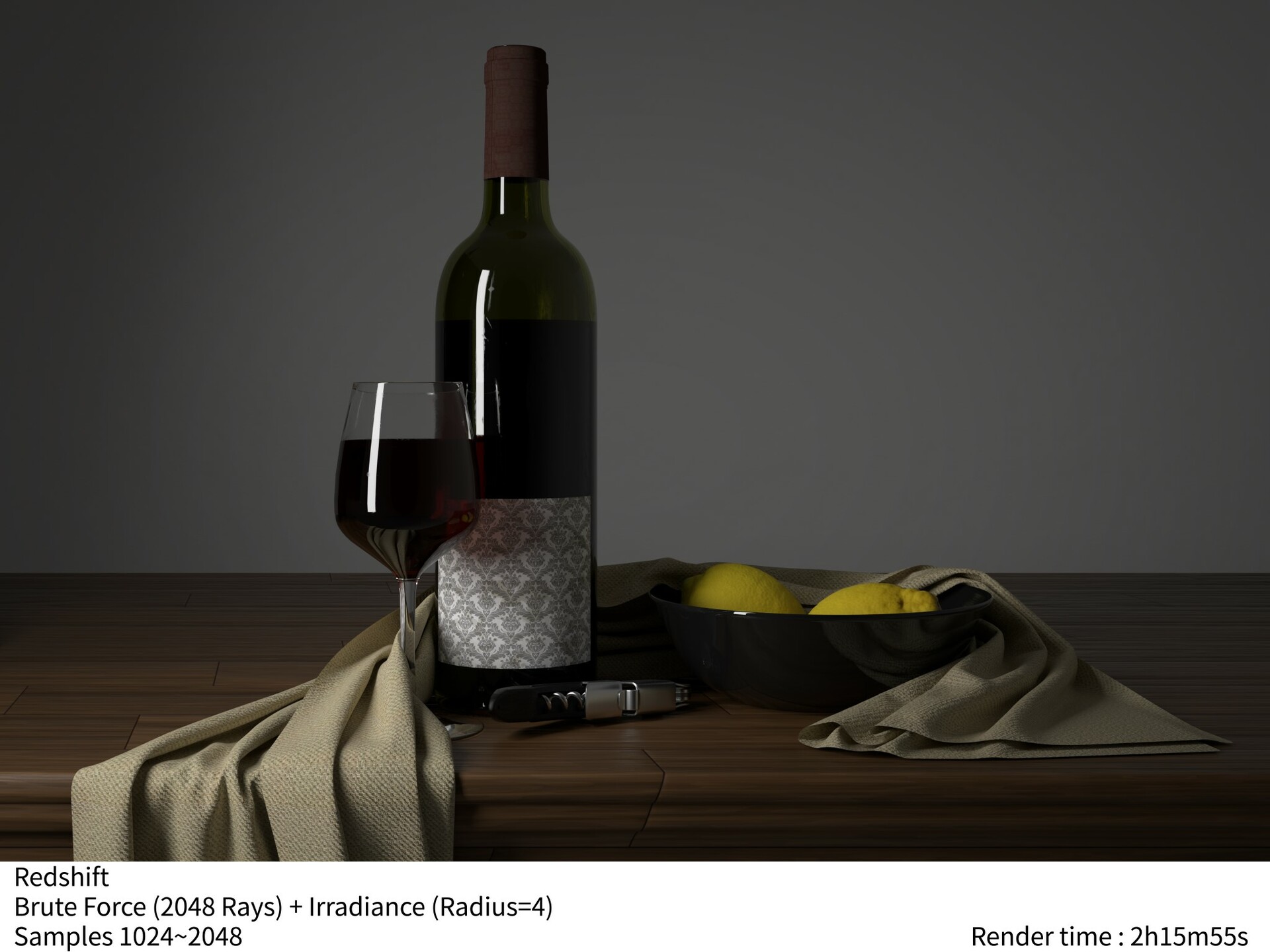 ArtStation Redshift single light source rendering test