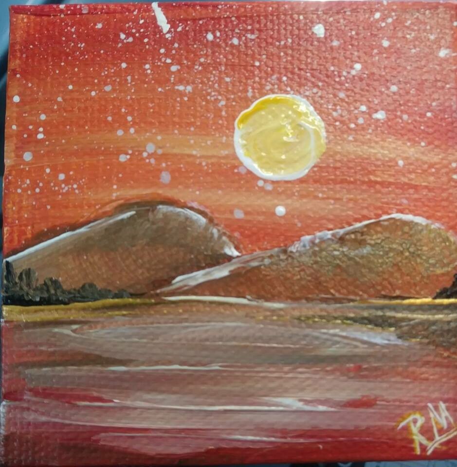 Mini 2x2 inch painting