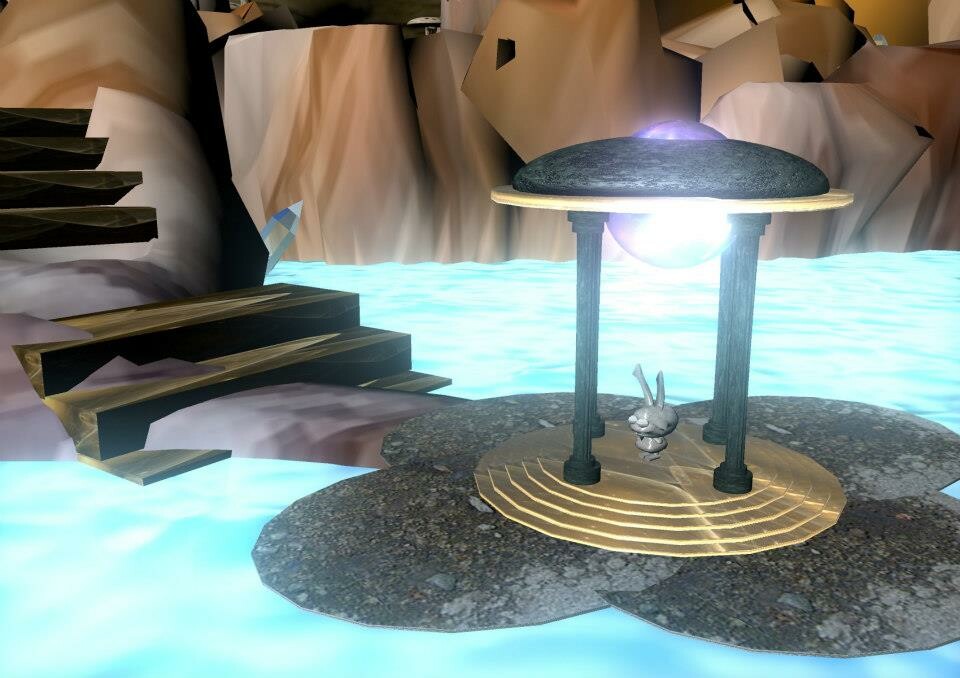 There's that Gazebo (from other project) 
With a Rabbit Statue