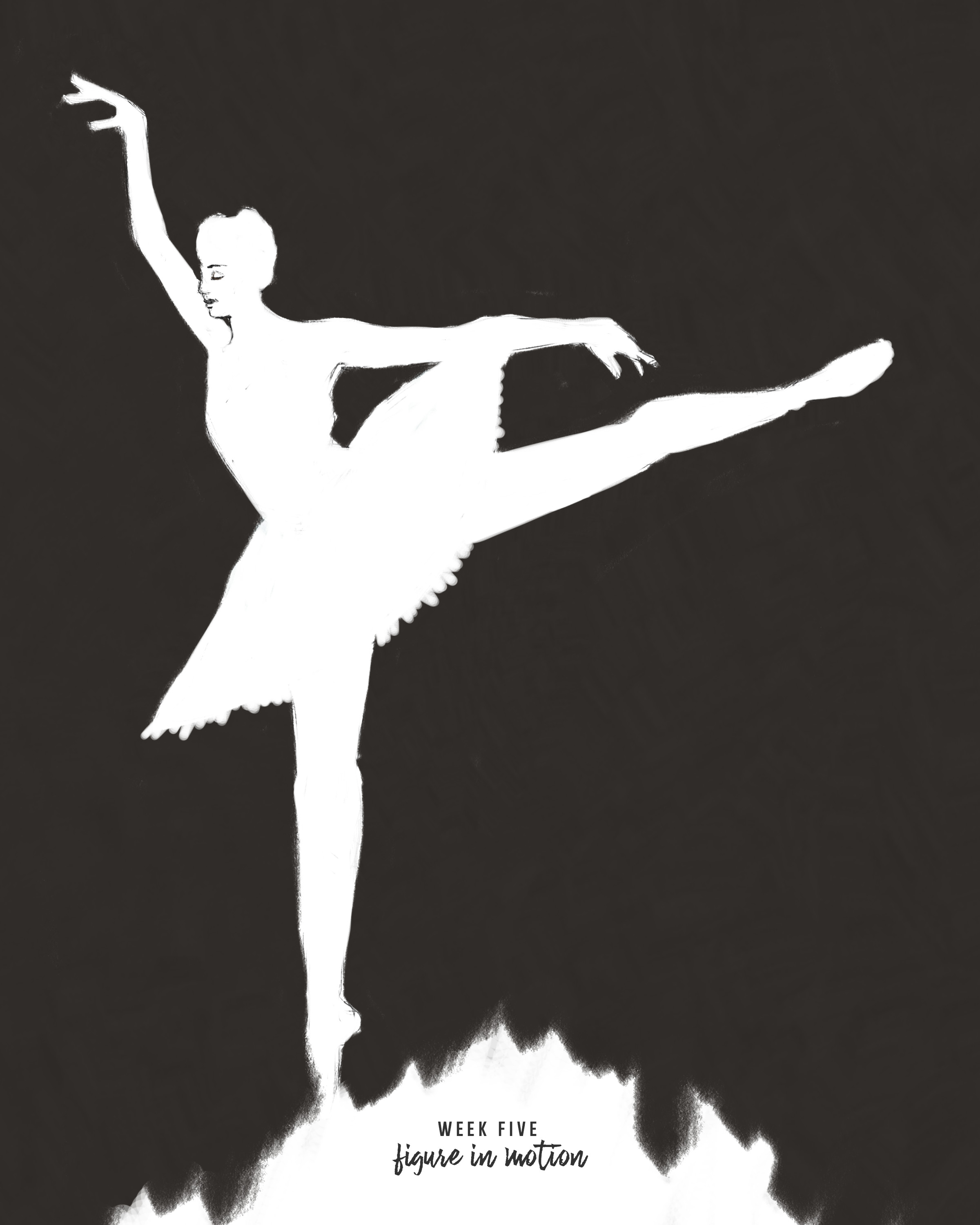 Figure in motion- neg space
