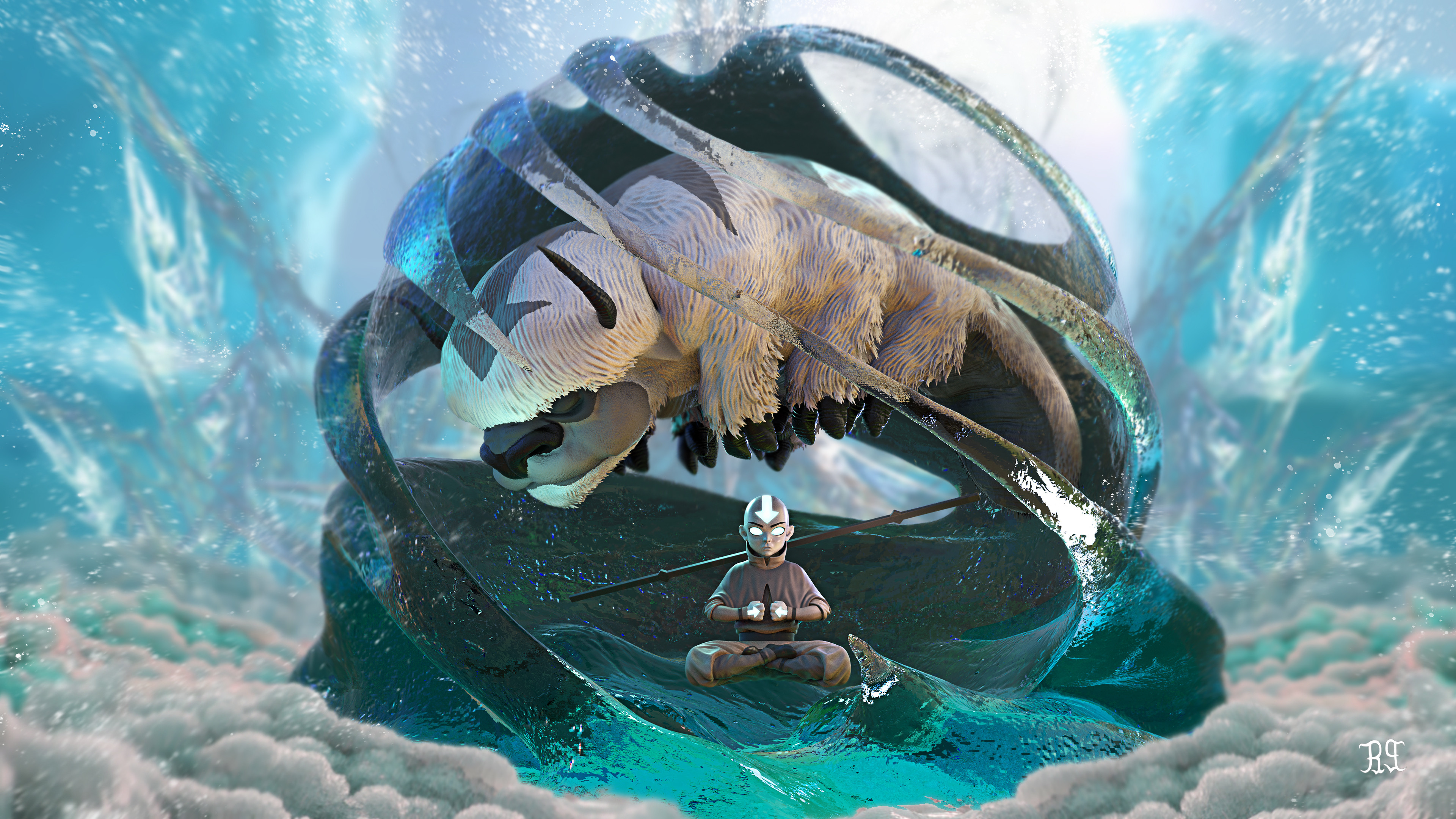 Artstation Avatar Aang The Last Airbender Sm Bonin