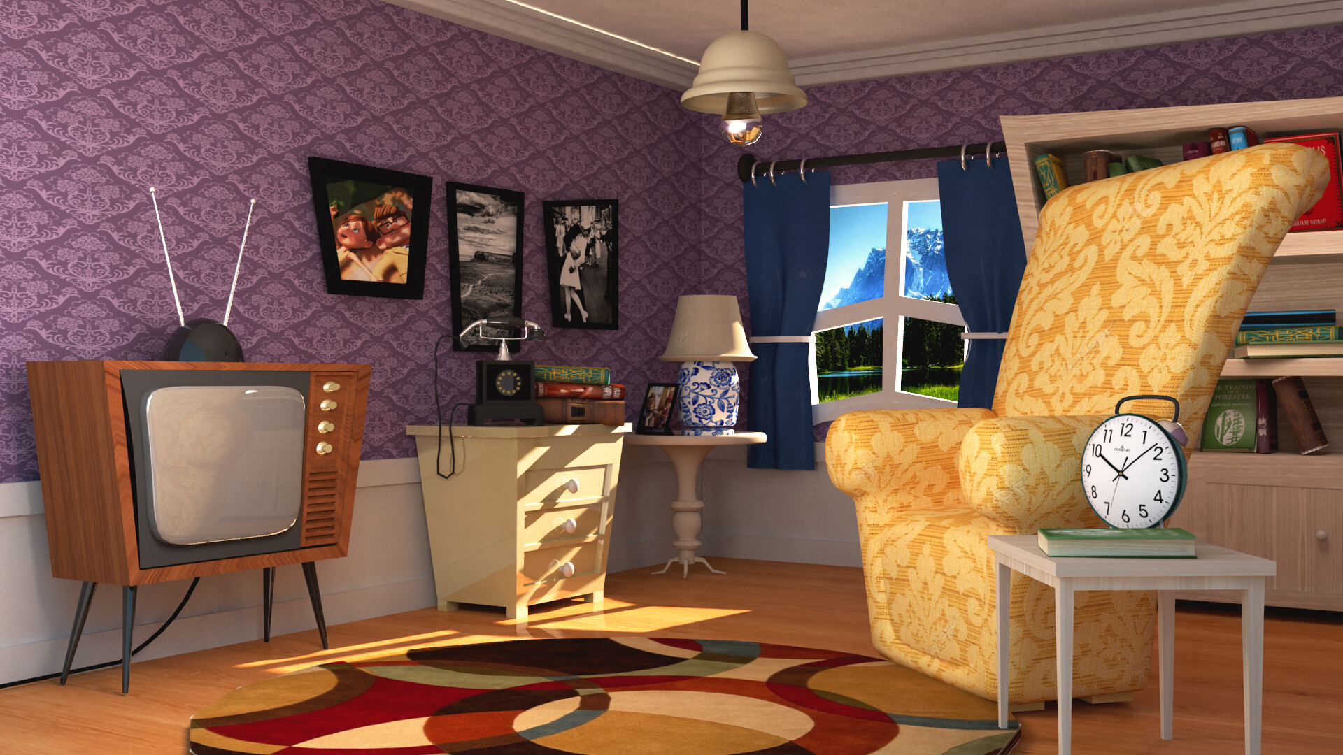 Artstation Cartoon Living Room Paula Tur Mari
