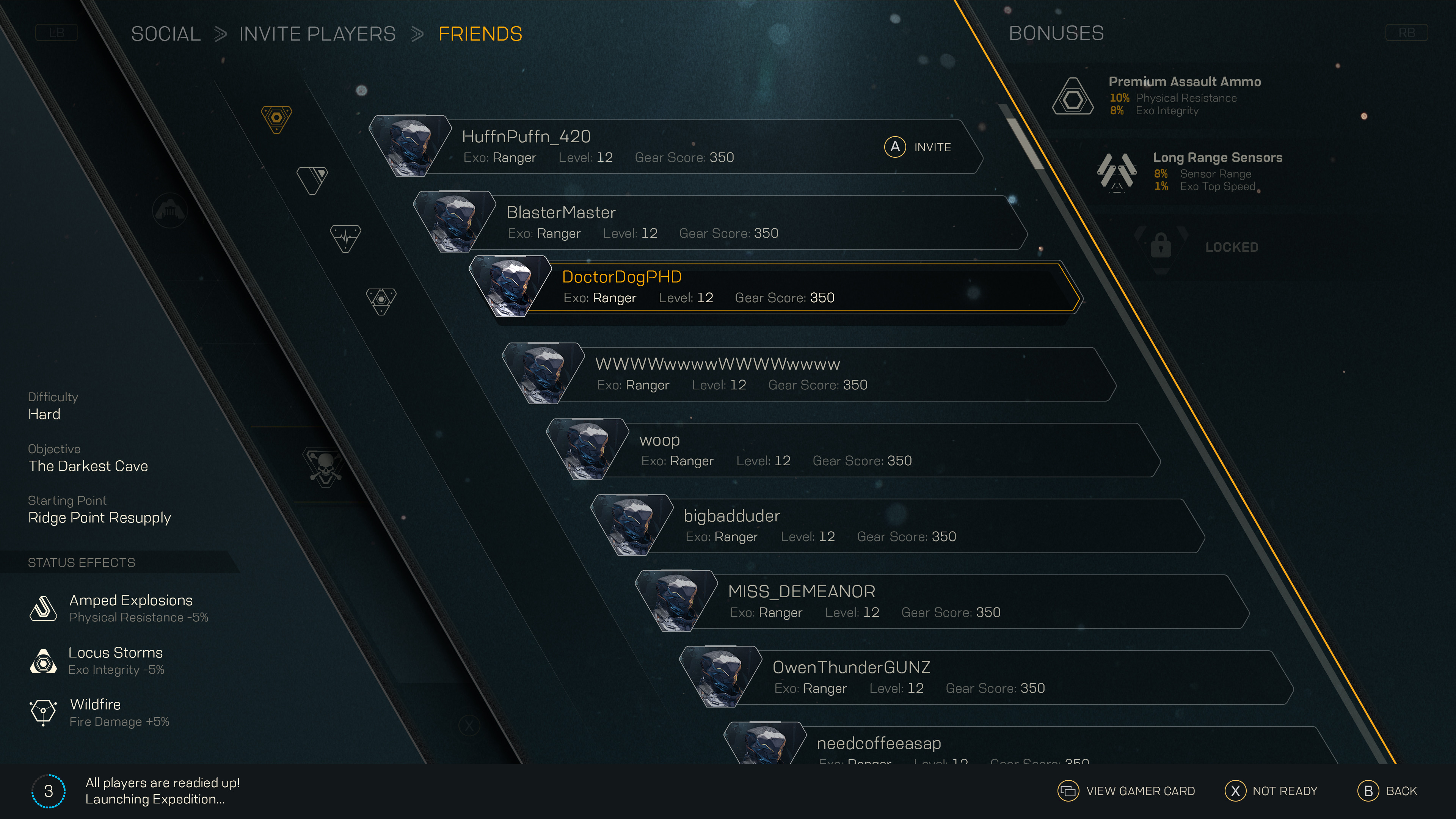 Player list