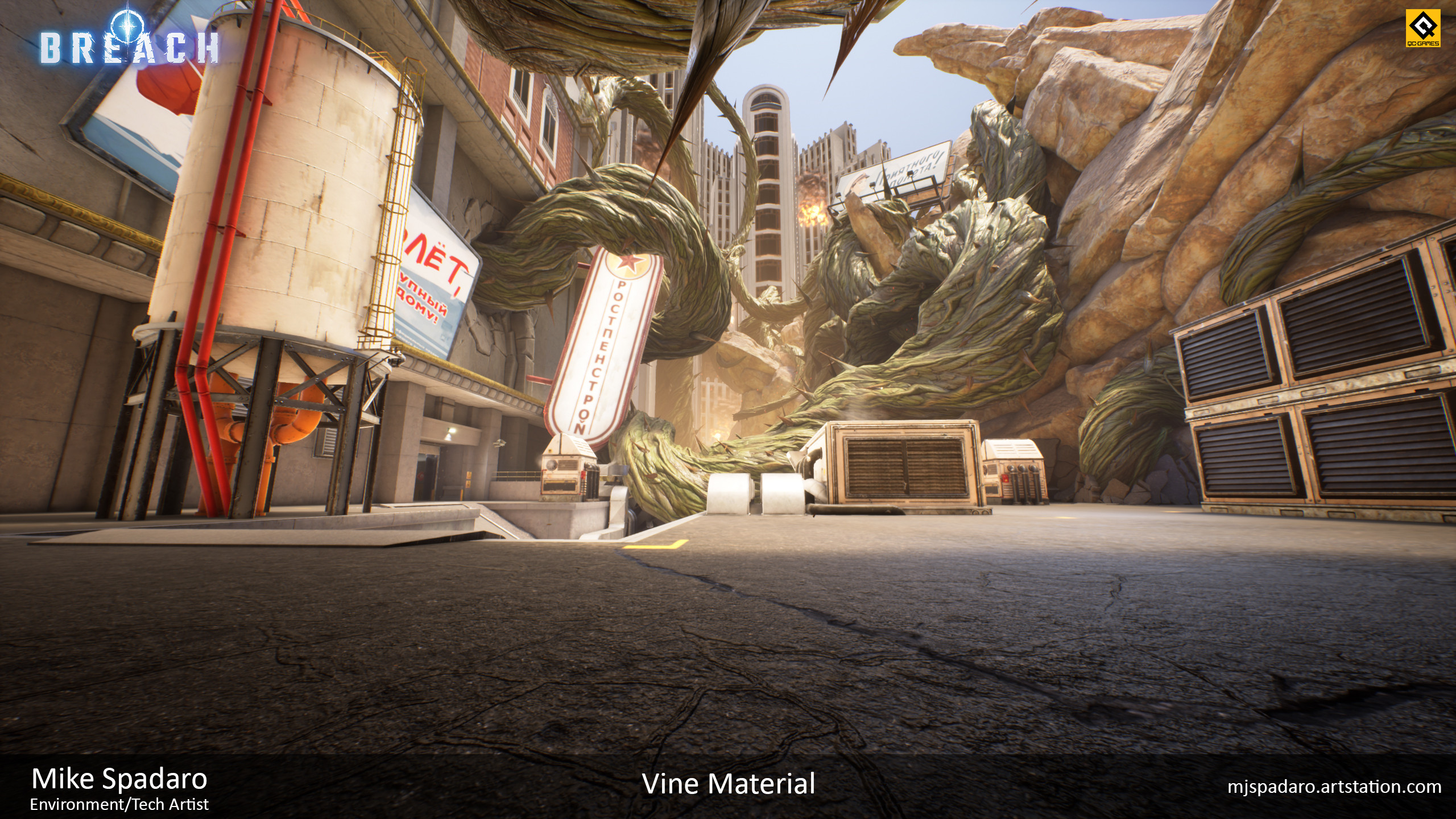 The first shot the players see of these vines in the game comes from the doorway this shot is taken from.
