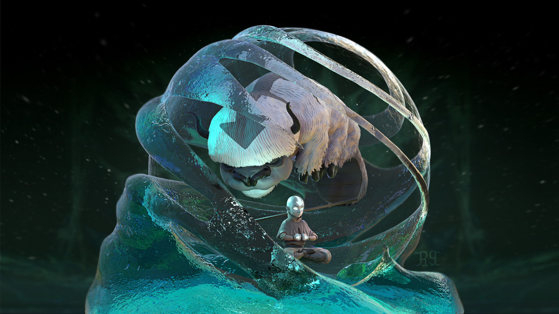 Artstation Avatar Aang The Last Airbender Sm Bonin